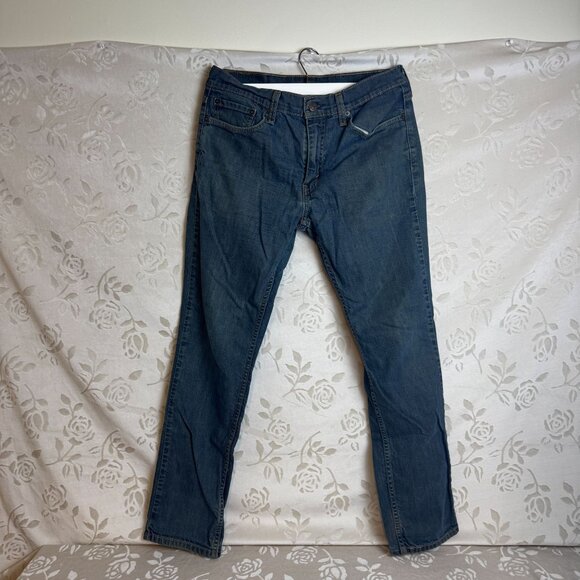 Levis 511 Slim Fit Mens Jeans W32 L32 Dark Wash Denim - Picture 5 of 6